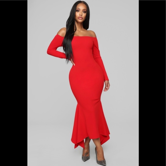 Fashion Nova Dresses & Skirts - Simply Gorgeous Off Shoulder Midi Dress